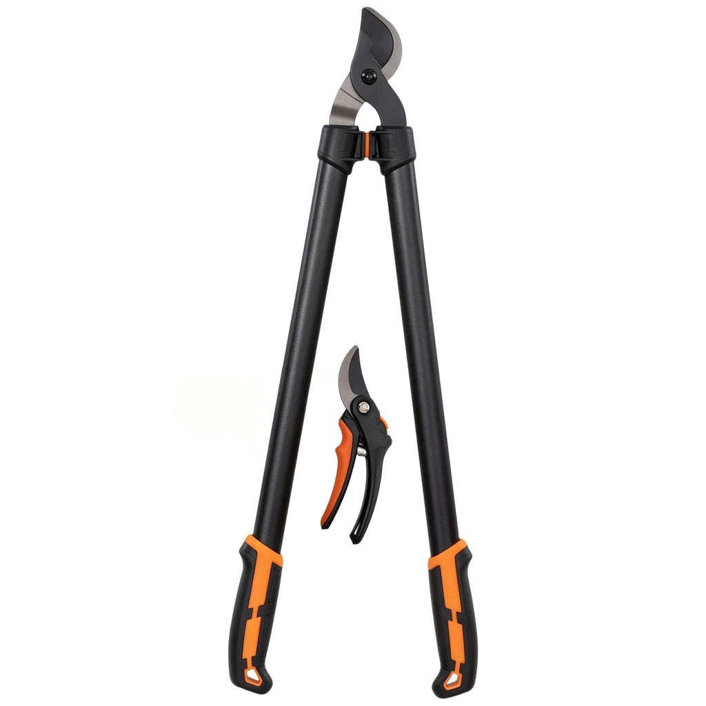 Outsunny 2-Piece Gardening Set with Loppers and Shears, with Soft Grip and Safety Lock