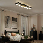 HOMCOM Dimmable LED Ceiling Light 3000-6000K with Remote Control and Switch, 70x30 cm, Black