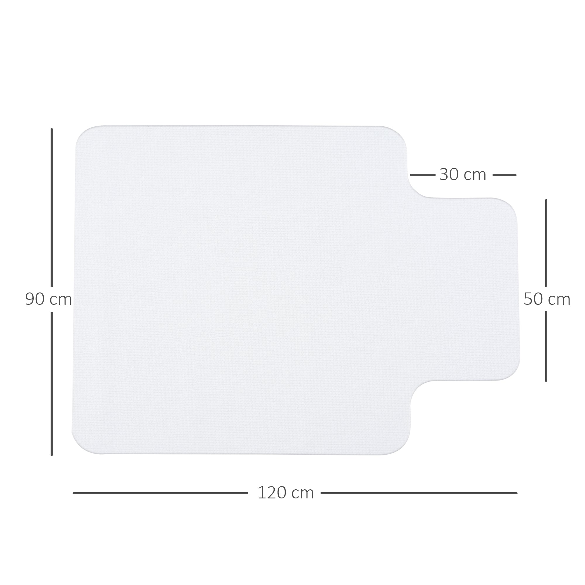 Floor-Protector Plastic Office Chair Mat, 90x120cm, Transparent