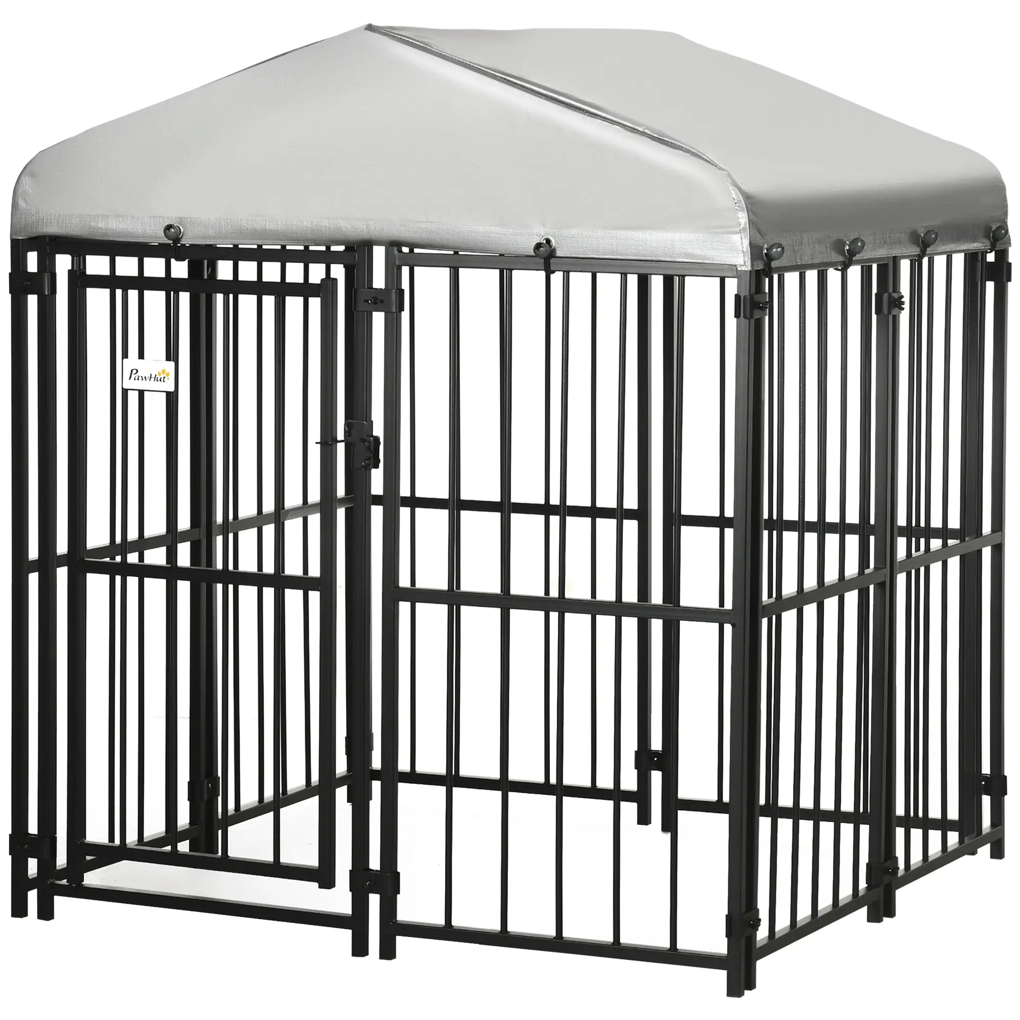 Kennel Playpen for Small and Medium Dogs, Chickens and Ducks with Roof, 122x122x138 cm