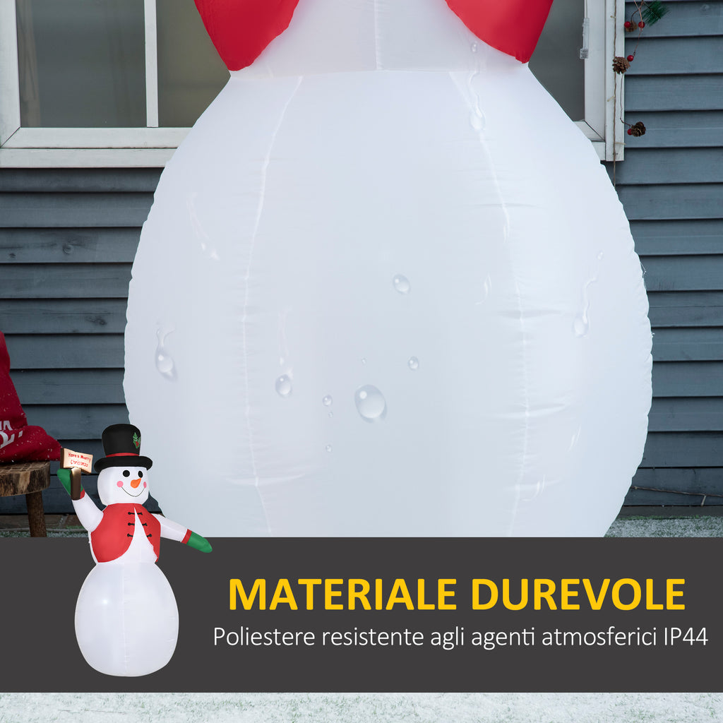 242cm Giant Inflatable Snowman with LED Lights, Waterproof Outdoor Christmas Decoration