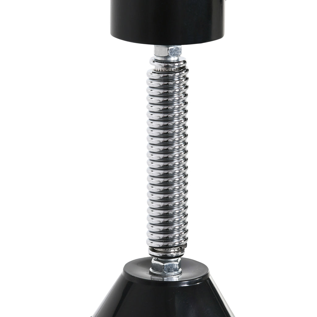 HOMCOM Wall-mounted Speed Bag for Boxing and MMA with Adjustable Height with Pole, in Steel and PU, 79x72x20 cm, Black - Borgè