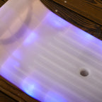 Baby Swing 9-36 Months in PP and PE with Adjustable Rope and LED Lights, 39x16.5x120-180 cm, White