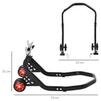 Universal Adjustable Rear Motorcycle Lift Stand Motorcycle Stand for Sports Bikes Up to 200kg Black