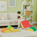 Soft Construction Set for Kids with 5 Rectangle and Trapezoid Blocks, in PU and EPE, 48.3x19. 1x48.3 cm, Multicolor