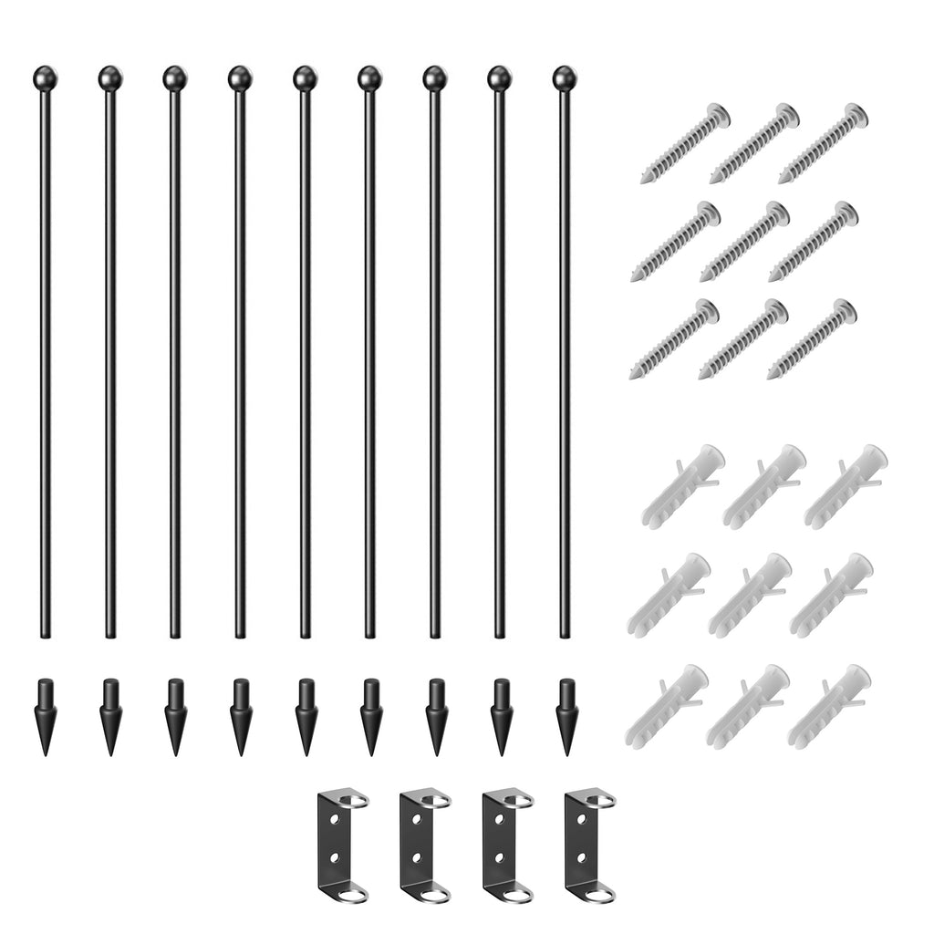 8-Panel Modular Indoor/Outdoor Dog Playpen, Steel, 164x164x60 cm, Black