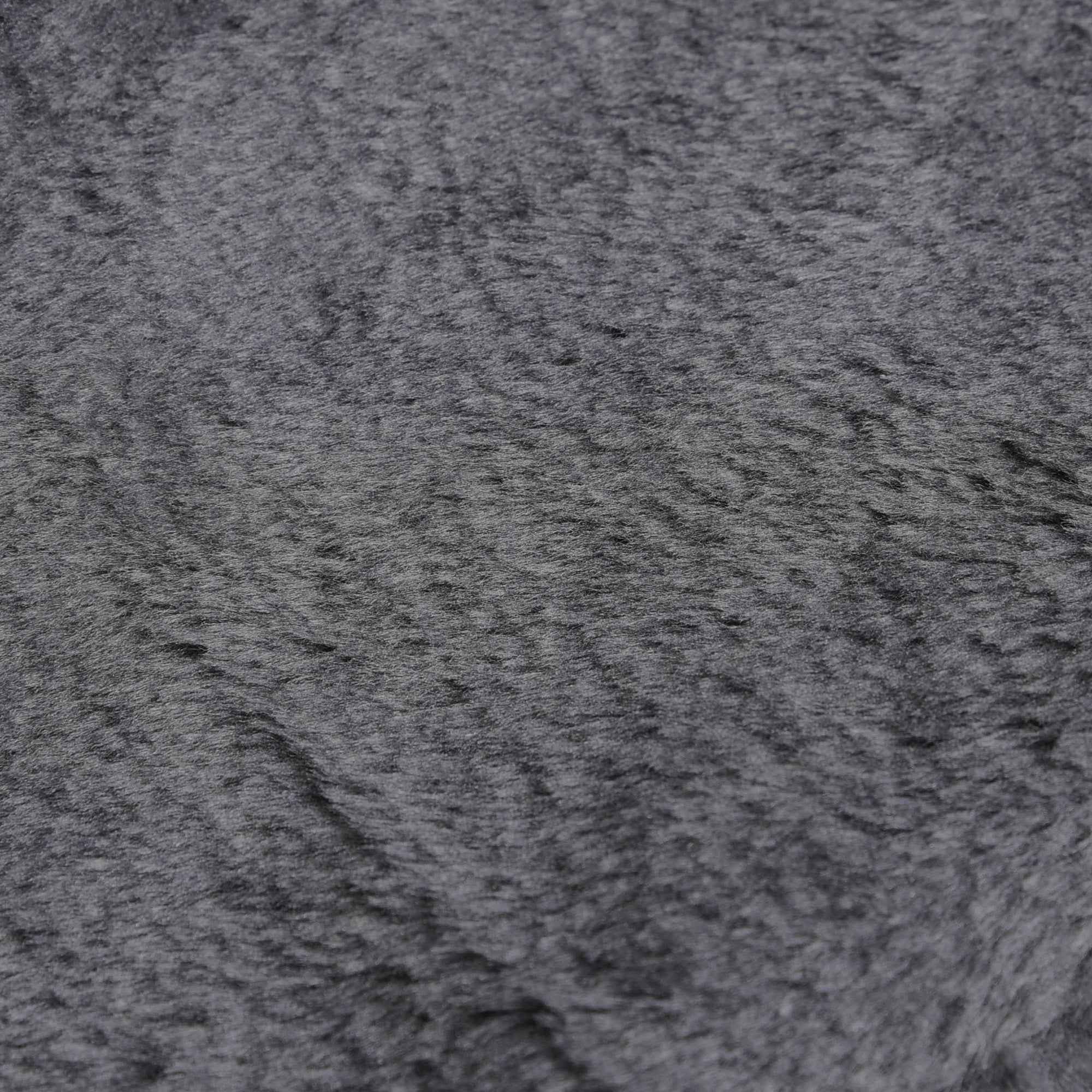 PawHut Portable 4-Step Dog Stairs, Removable Velvet Fabric and Wood, 60x35x44 cm, Dark Grey