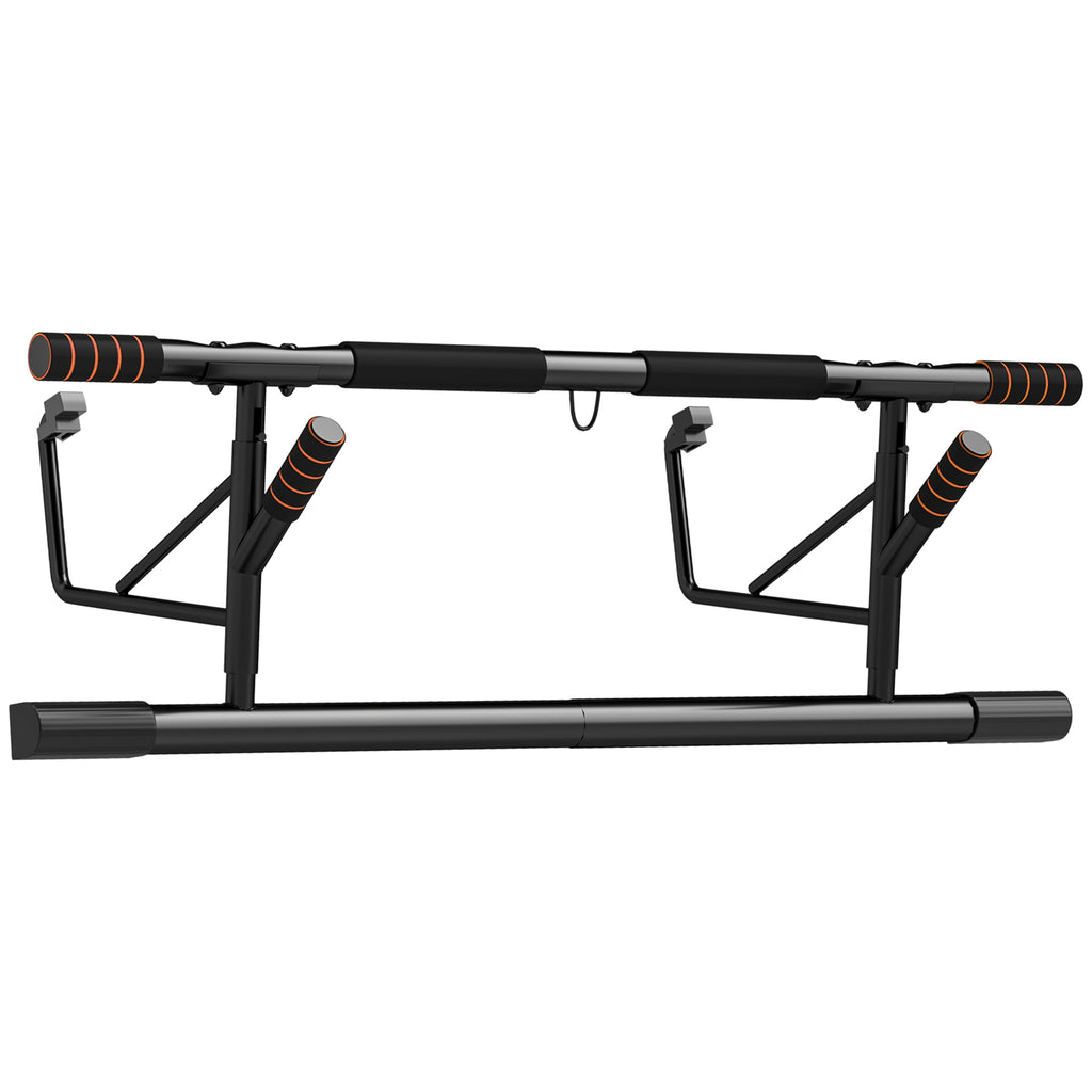 SPORTNOW Pull-Up and Push-Up Bar with Padded Grips, Steel and HDR, 100x50x27 cm, Orange and Black
