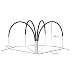 PawHut 4-Piece Dog Agility Set with 4 Pegs and Carry Bag, 89x69x99 cm, Black and White
