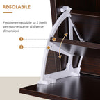 Space-Saving 24 Pair Shoe Rack with Adjustable Shelves and 4 Drawers, Wooden, 120x24x81cm, Brown