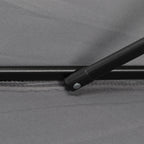 Garden Umbrella 2x2 m with 6 Ribs with Air Vent, in Aluminium, Metal and Dark Gray Polyester