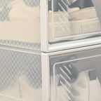 Rectangular Shoe Rack in PP Plastic, 18 Boxes 25x35x19 cm for Shoes max 43 EU, Clothes and Books