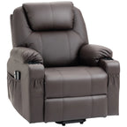 Lift Chair Reclining up to 135° with Cup Holder, Remote Control and Footrest 88x92x106 cm, Brown