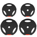 SPORTNOW Weight Kit with 2 10 kg Discs and 2 5 kg Discs in Polypropylene and Sand, Ø34x6 cm and Ø27x4.5 cm, Black
