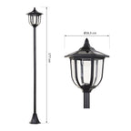 Outdoor street lamp with 6 LED lights and solar panels, waterproof, automatic switch-on, duration 6 hours, height 177cm - Borgè
