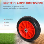 Folding Beach Trolley for Kayak and Canoe with Bumper, in Aluminum and NBR, 70x40x42 cm