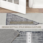 Modern Non-Slip Rug with Geometric Lines, in Multicolored Polyester, 230x160x0.7 cm