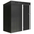 Outsunny Metal Garden Shed 163x90x179 cm, Lockable Door, Air Vents, Dark Grey