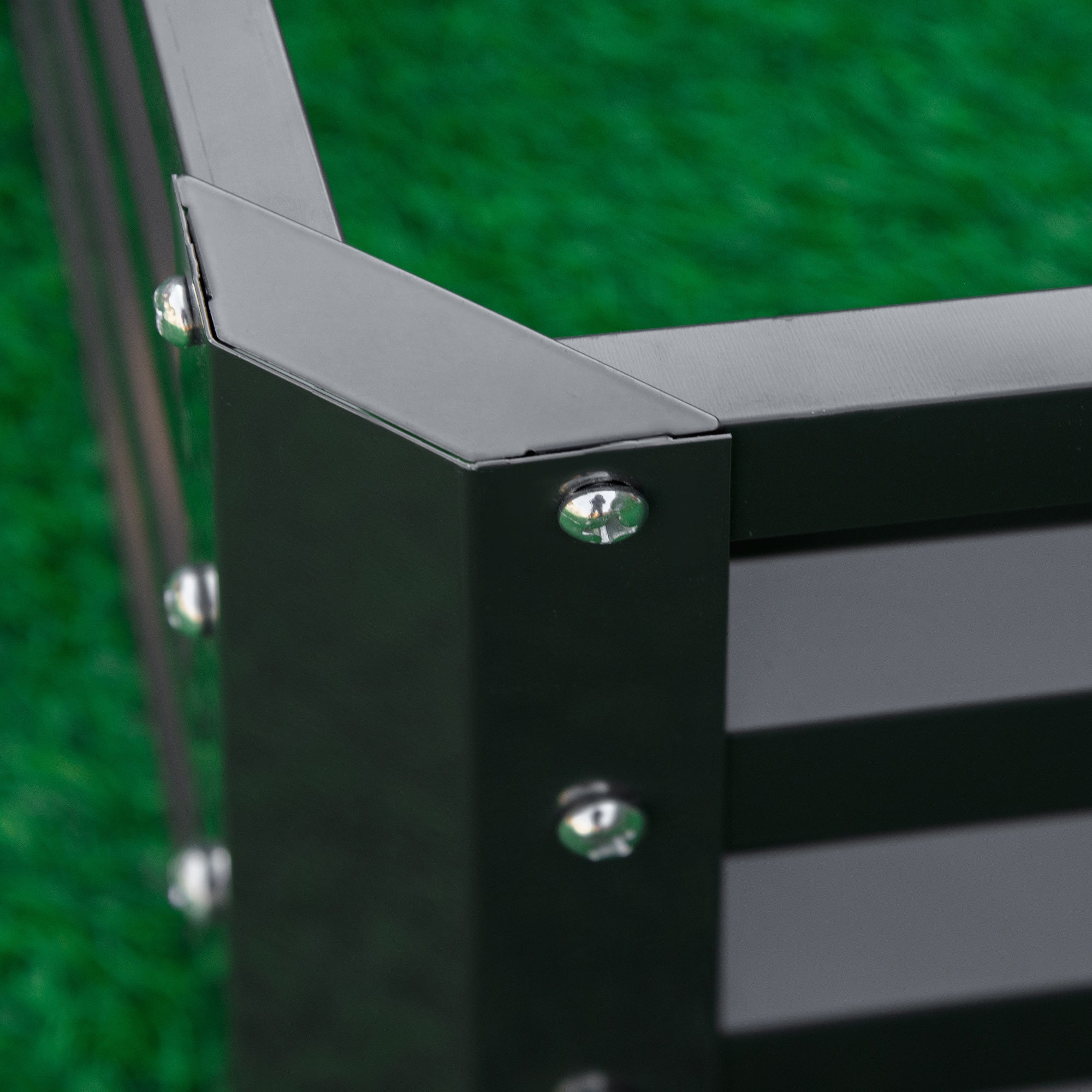 Open Bottom Raised Garden Bed with Covering, in Galvanized Steel, 120x120x30 cm, Gray - Borgè