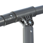 Decentralized Umbrella with 6 Ribs with Crank and Cross Base, in Metal and Polyester, Ø292x247 cm, Beige