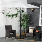 Parasol Base 13kg Concrete with Glossy Finish, 40x40x43 cm, Black