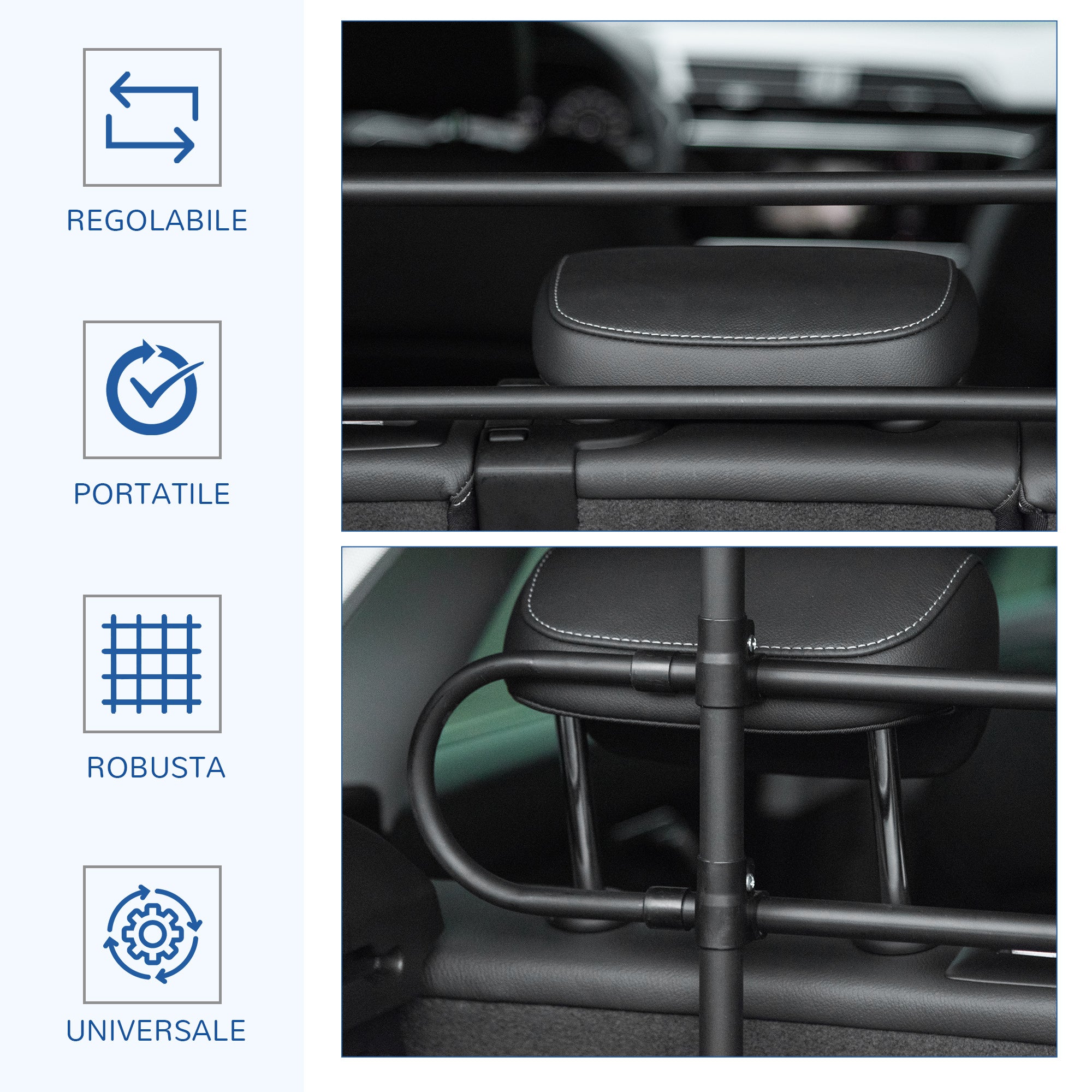 Adjustable Pet Guard for Any Car, Black