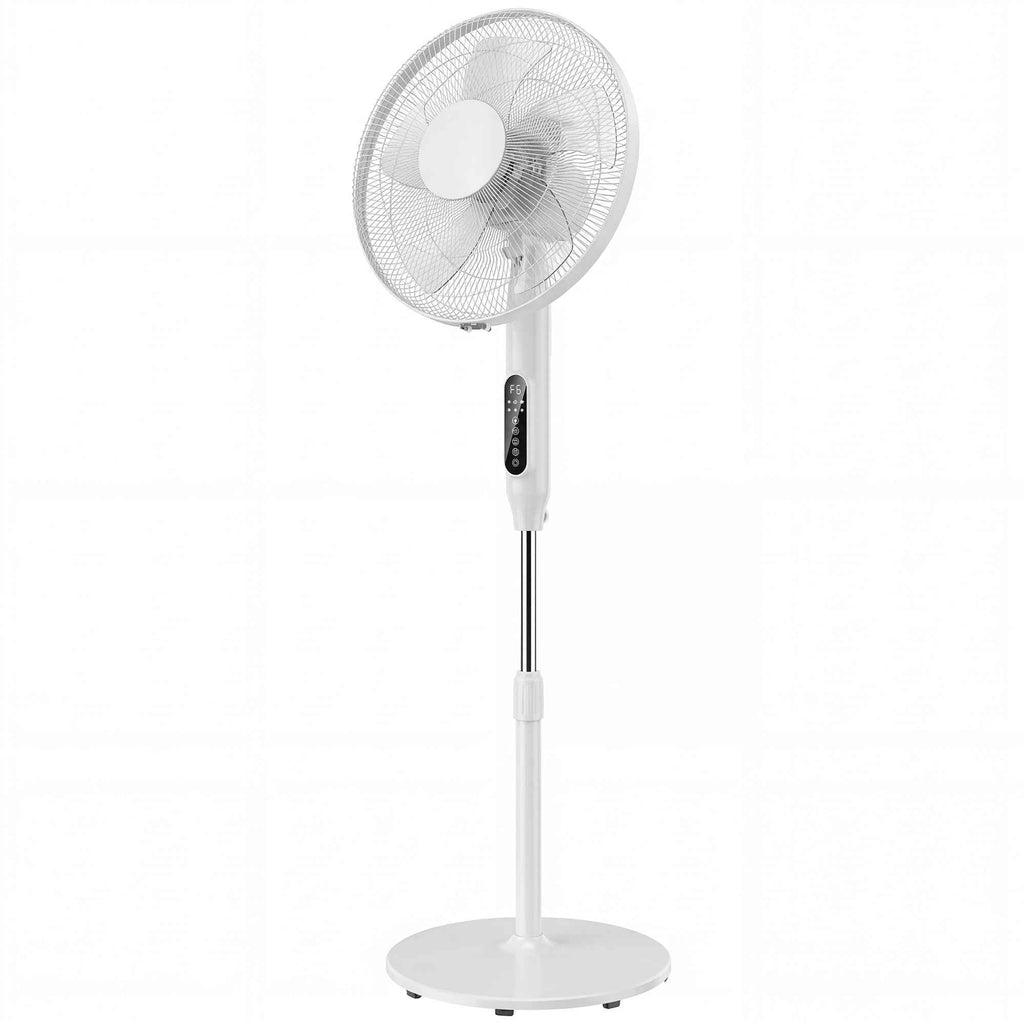 HOMCOM Floor Fan with Remote Control, Vertical Fan, White