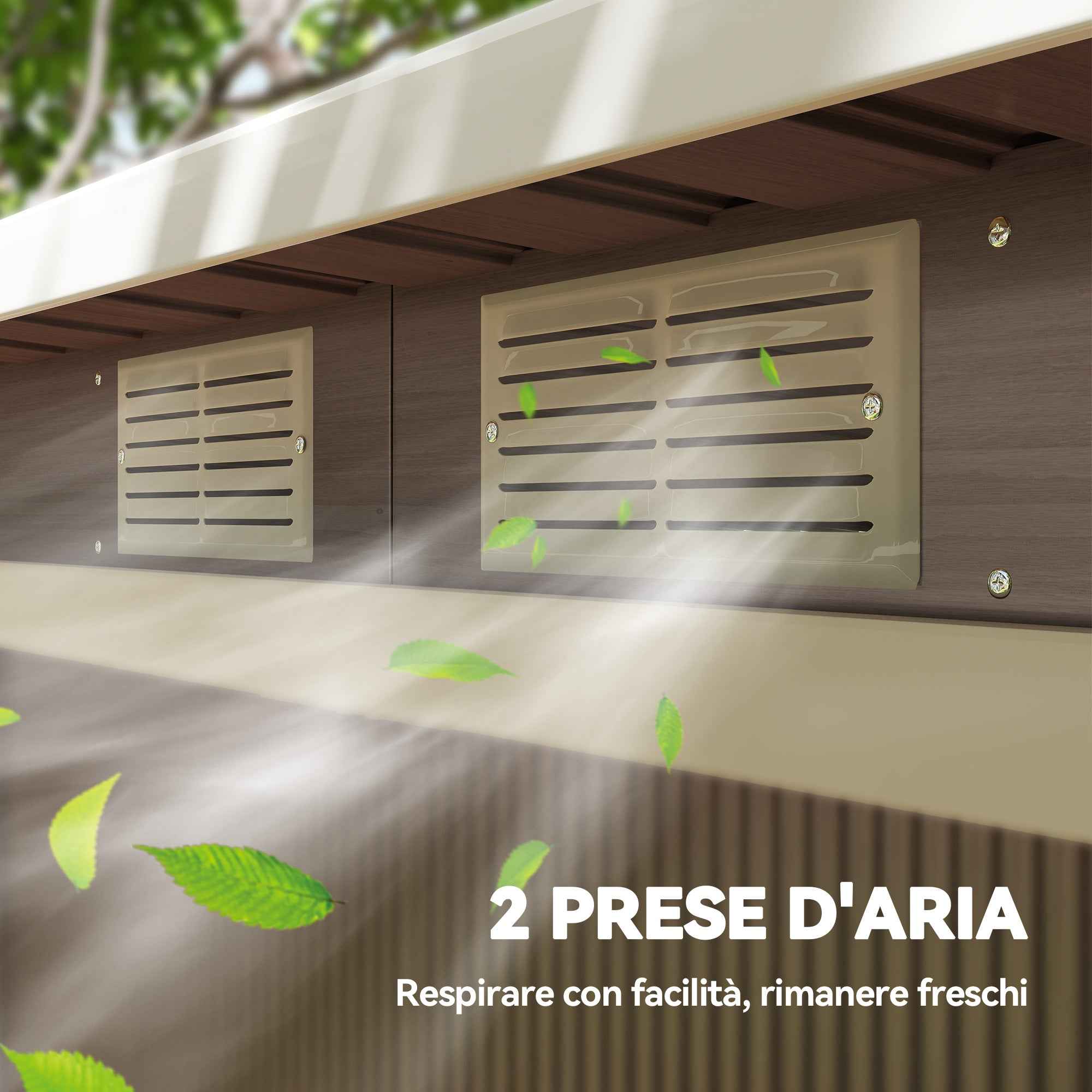 Outsunny Steel Garden Shed with 2 Vents and 2 Sliding Doors, 280x130x172 cm, Brown Wood