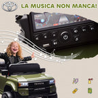 Toyota Land Cruiser 12V Electric Ride-On Toy Car with Remote Control, Ages 3-8, Green