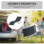 Outsunny Set of 2 Folding Garden Loungers in Aluminum and Texteline, 61x165x63 cm, Black