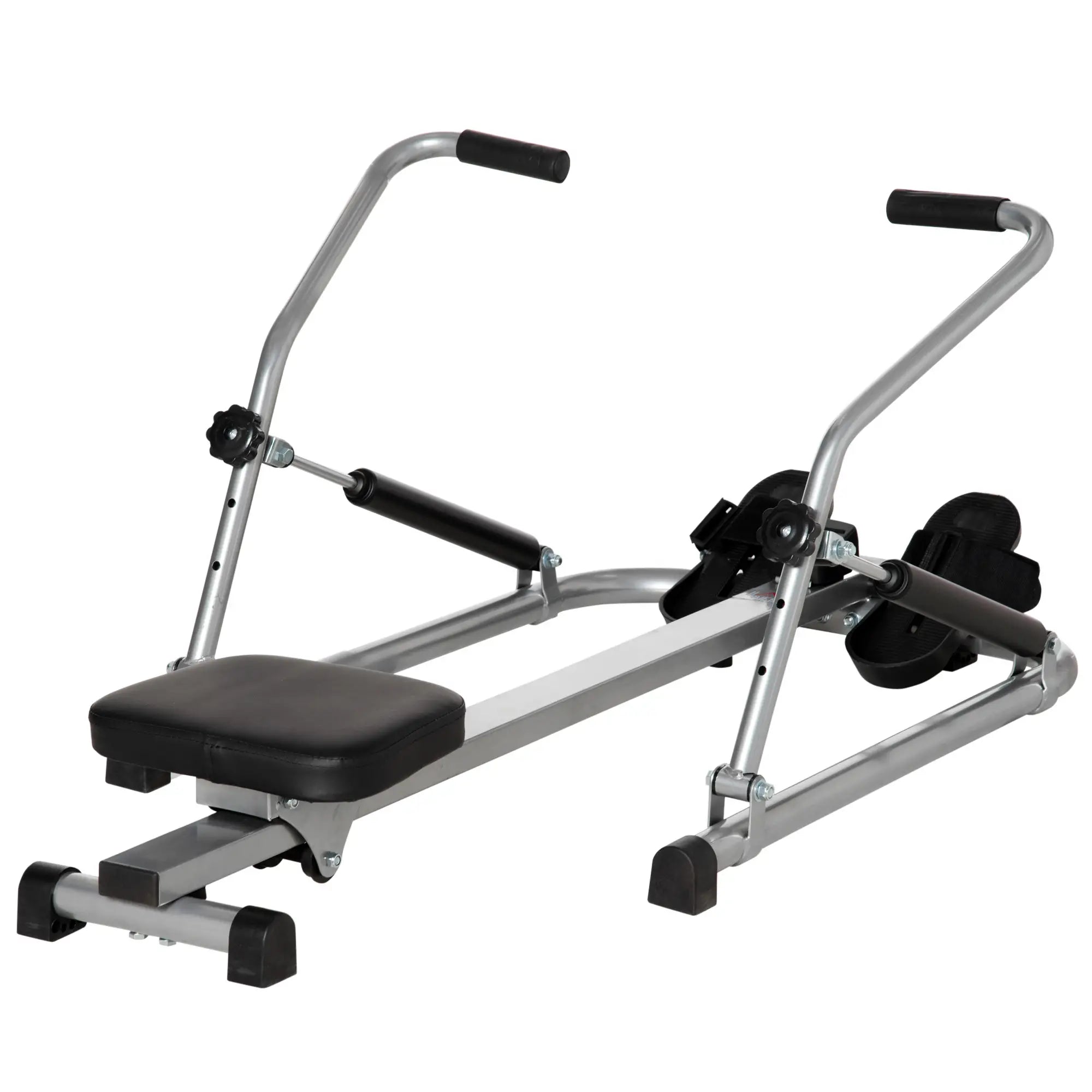 Folding Rowing Machine, 4 Resistance Levels and Display, Steel and ABS, 129x70x70 cm - Borge' Group Limited