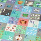 Children's Rug 0-3 Years Old with Numbers and Letters and Waterproof Surface, in Multicolored XPE, 176.5x148x1 cm