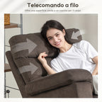 Lift Reclining Massage Chair with Heat and Dual Motors, Dark Brown