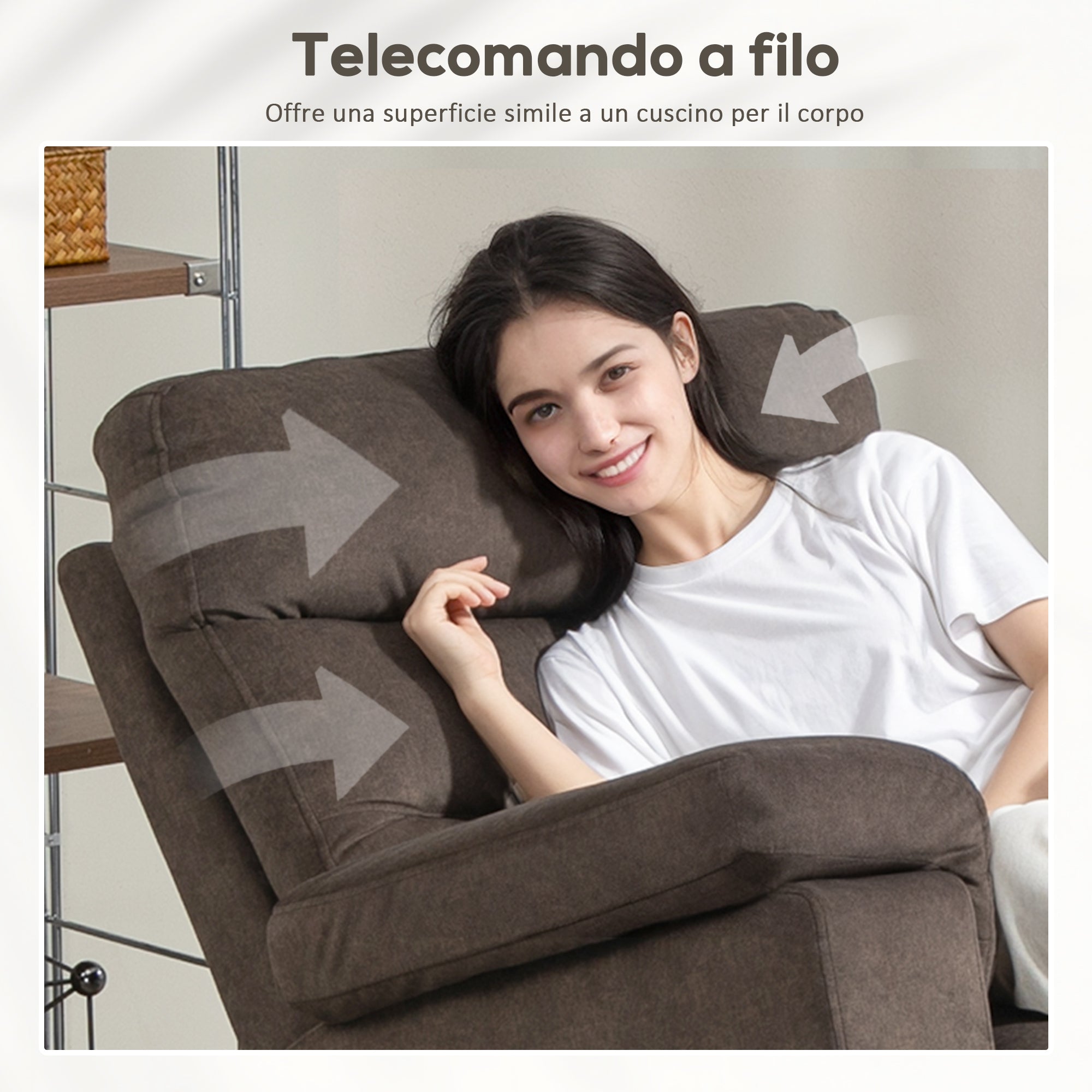 Lift Reclining Massage Chair with Heat and Dual Motors, Dark Brown