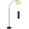 Adjustable LED Floor Lamp with Remote Control, 11 Temperatures and 11 Brightness, 1H Timer, Rotatable, Black