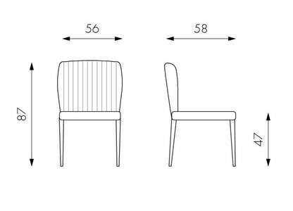Alfonso | Brown Kitchen dining chair