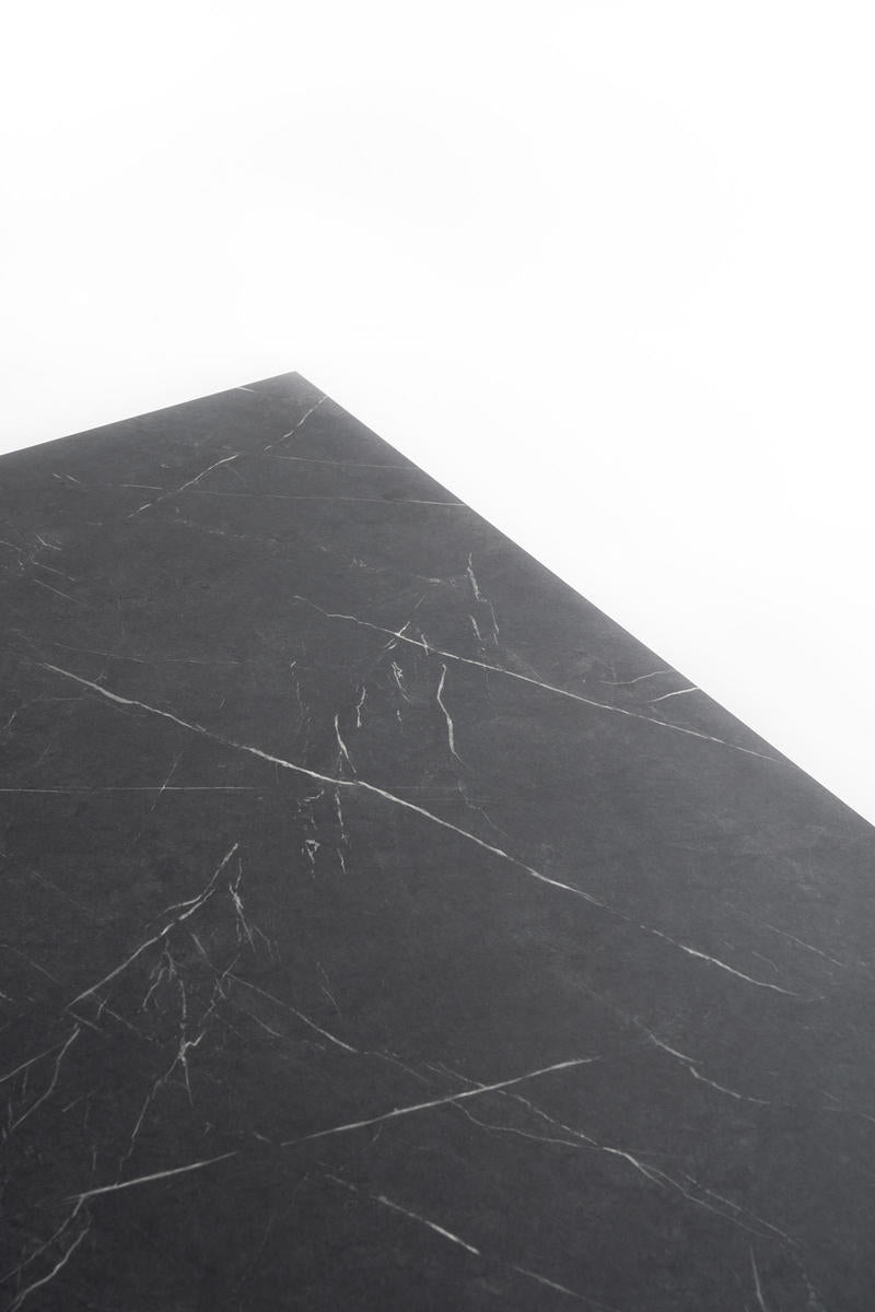 ANARD | Black Marble Top Kitchen Extendable Table - Borgè