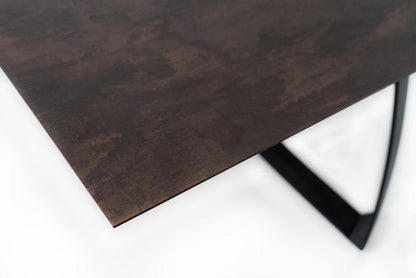 BENJAMIN | Extendable Kitchen Dining Table in Dark Wooden Top - Borgè