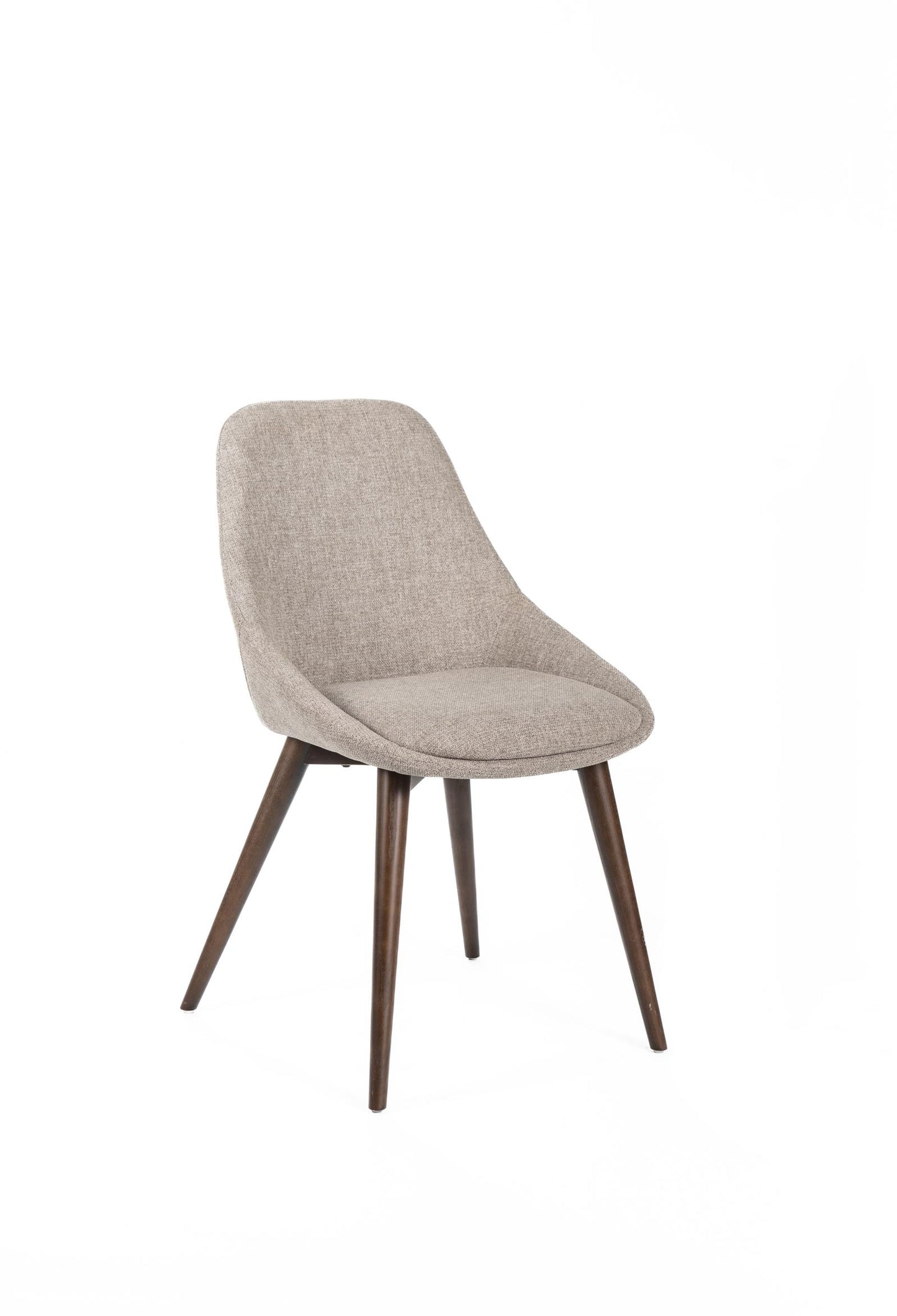 LIZA | Light Brown Fabric Dining Chair - Borgè