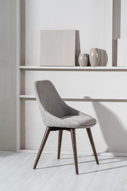 LIZA | Light Brown Fabric Dining Chair - Borgè