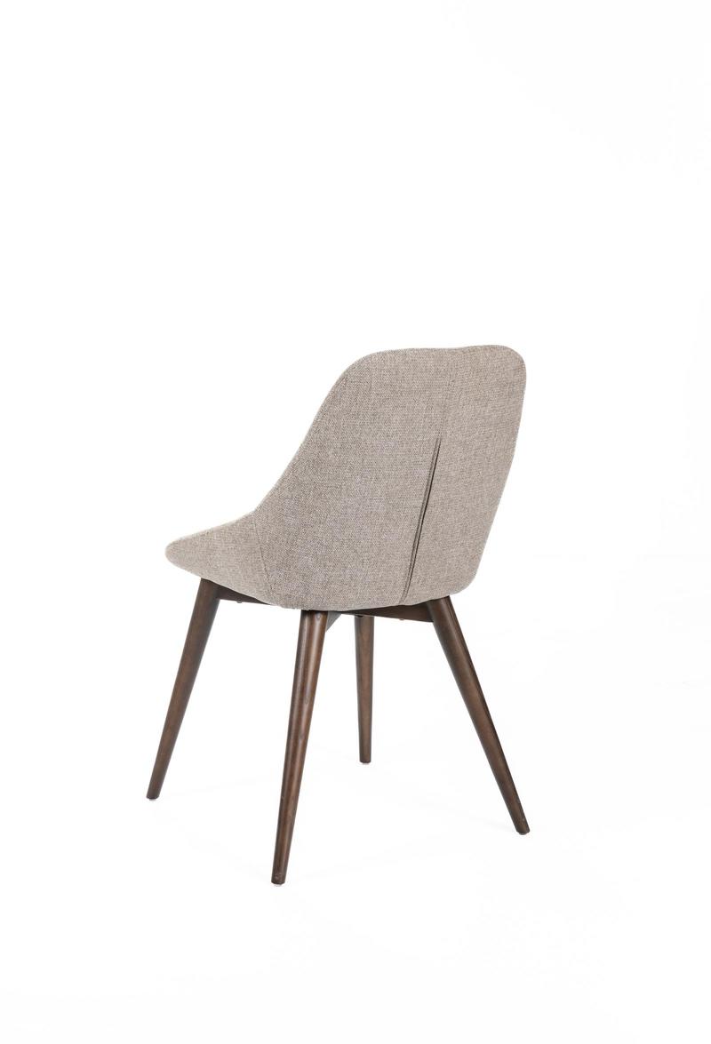 LIZA | Light Brown Fabric Dining Chair - Borgè