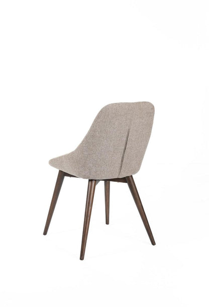 LIZA | Light Brown Fabric Dining Chair - Borgè