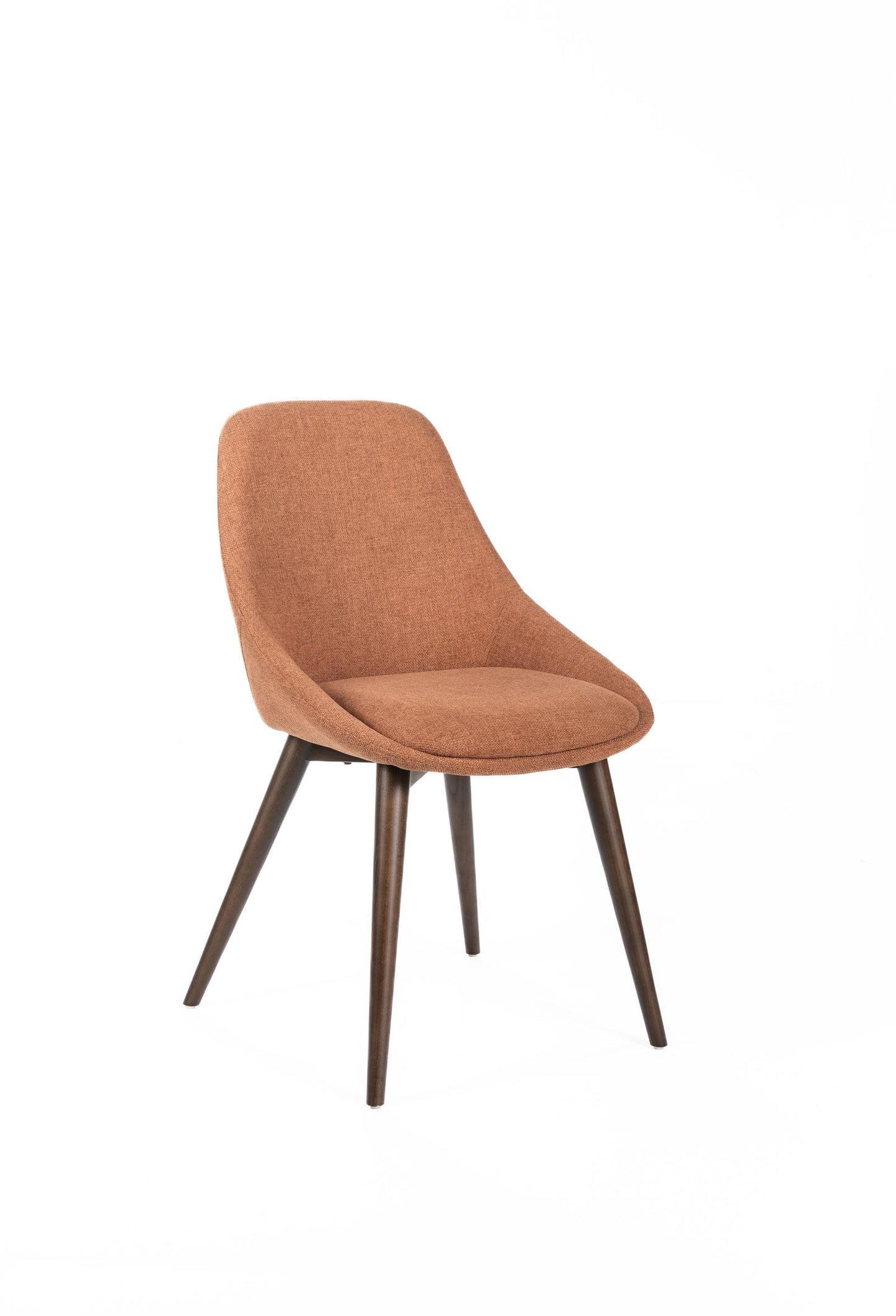 LIZA | Rust Brown Fabric Dining Chair - Borgè