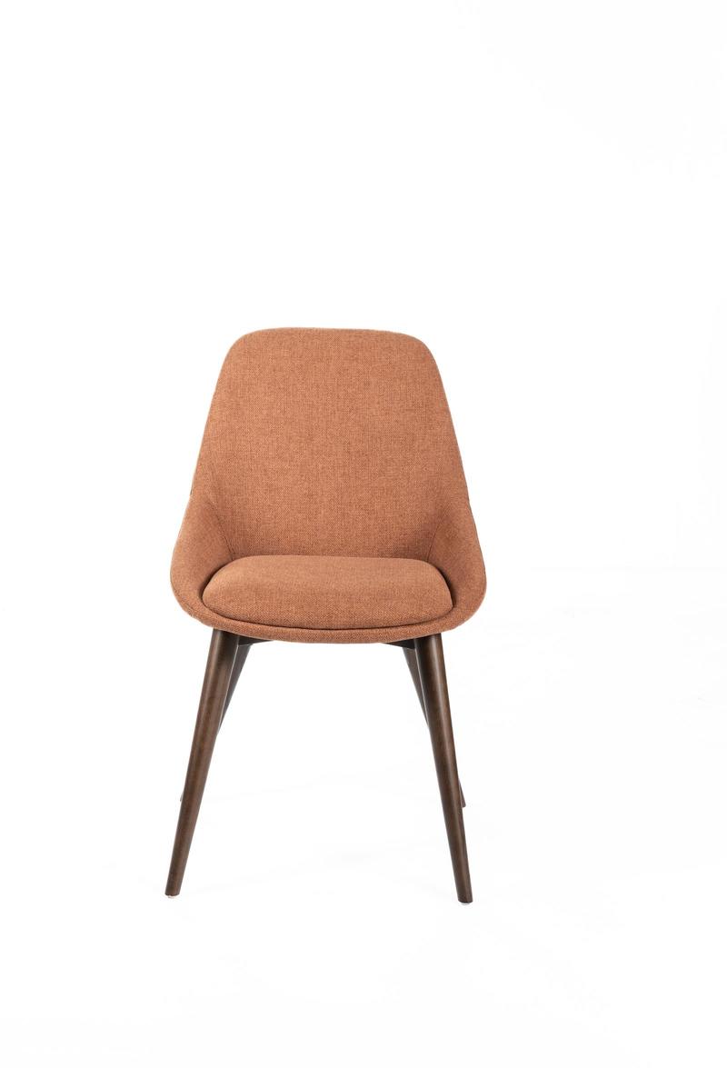 LIZA | Rust Brown Fabric Dining Chair - Borgè