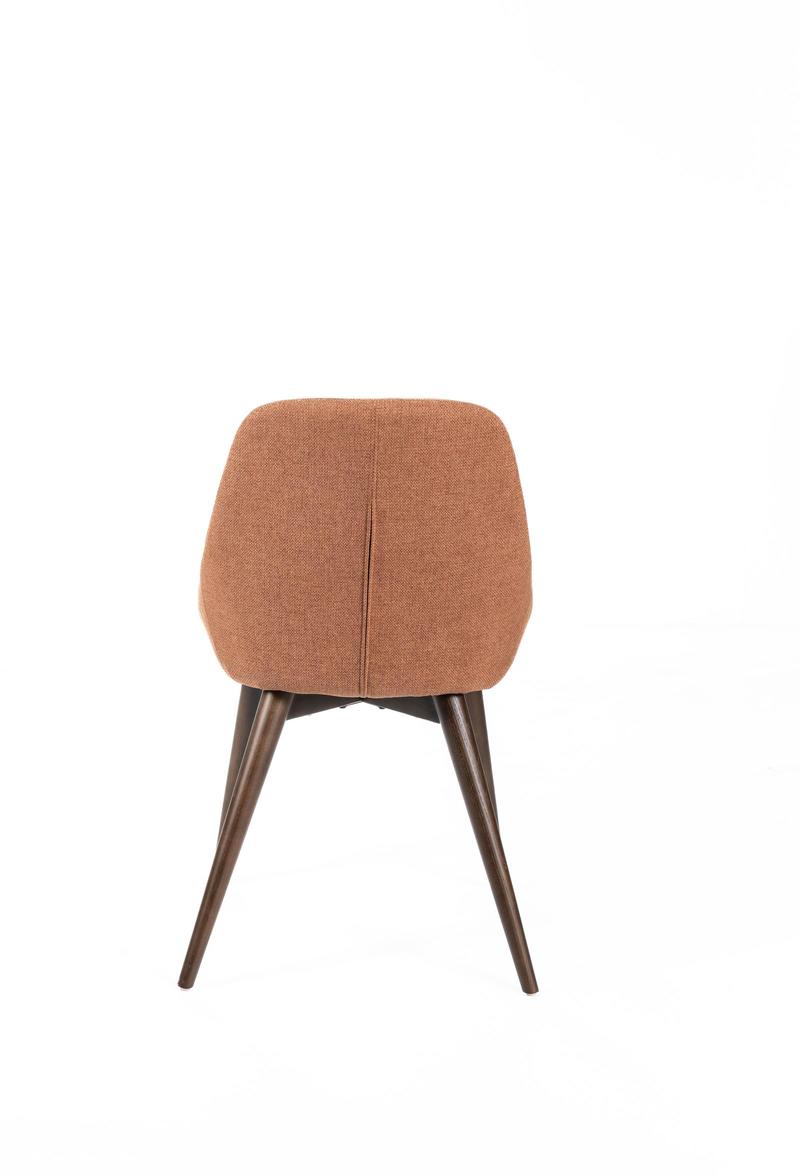 LIZA | Rust Brown Fabric Dining Chair - Borgè