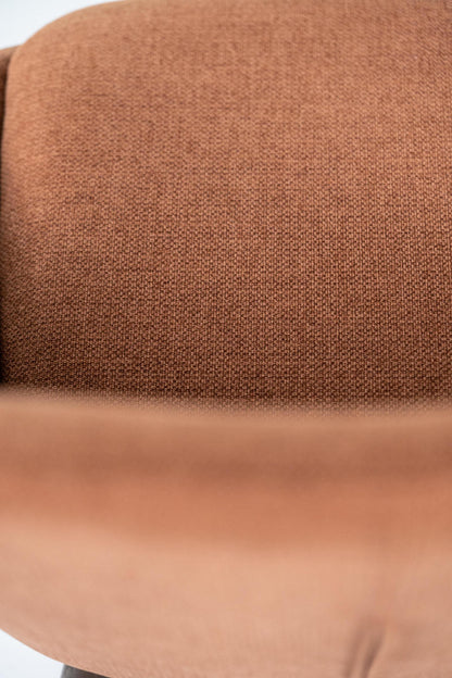 LIZA | Rust Brown Fabric Dining Chair - Borgè