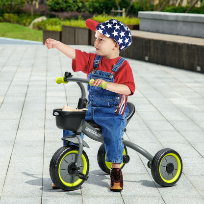 Children's Tricycle for 2-5 Years with Adjustable Seat and Bell, 70.5x50x58cm, Black