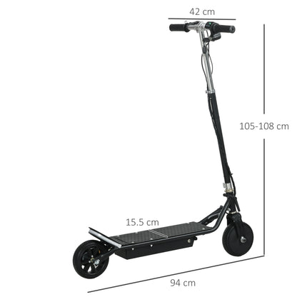 Homcom electric scooter children 4-14 years 150W at adjustable height, in steel and pp, 42x94x105-108 cm, black - Borgè