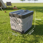 Outsunny Portable Camping Toilet with 12 Clotting Packets and 12 Disposal Bags, 34x29x20 cm, Dark Grey