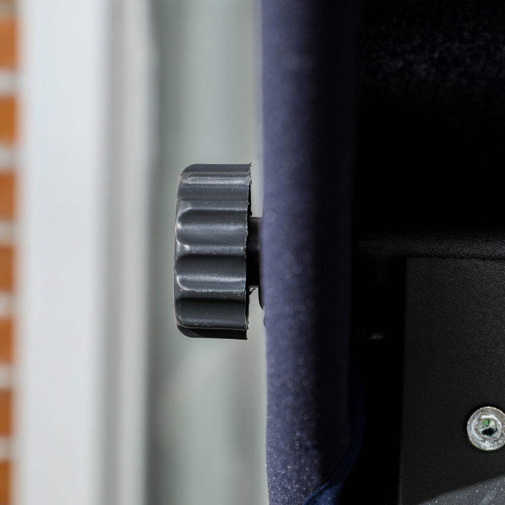 3 Seater Garden Swing with Cushions, Chaise Longue Seat and Canopy, 198x118x168 cm, Dark Blue